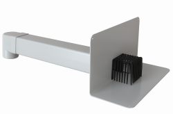 Парапетная воронка с листвоуловителем и отводом VC-PVC 100x100x650 детальное изображения