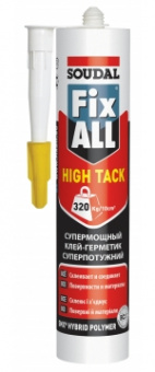 Гибридный клей-герметик Fix All Hight Tack SOUDAL как выглядит